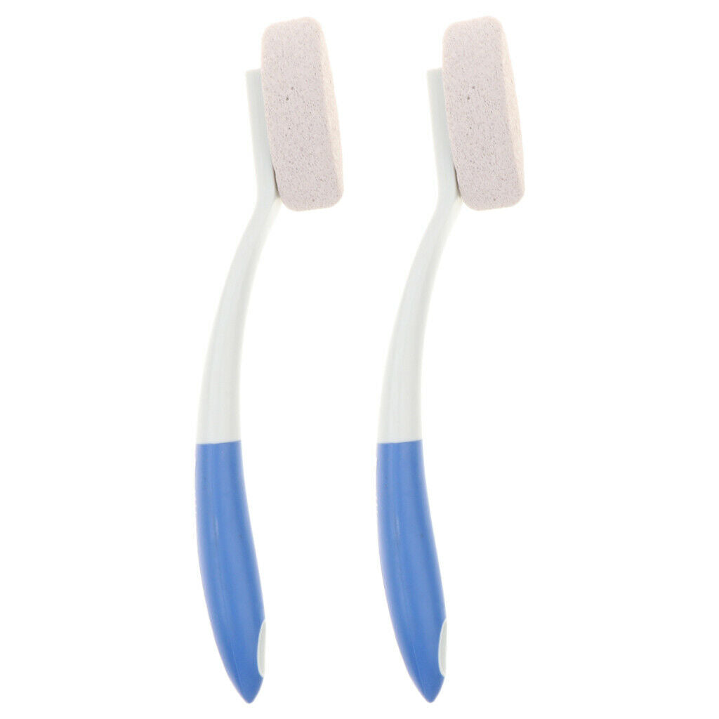 2pcs 35cm Long Handle Pumice Stone Foot Scrubber Hard Dead Skin Remove Tool