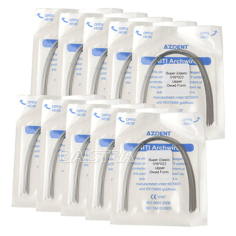 50 Packs Orthodontic Dental Arch Wire Super Elastic Niti 16x22 Upper Rectangular