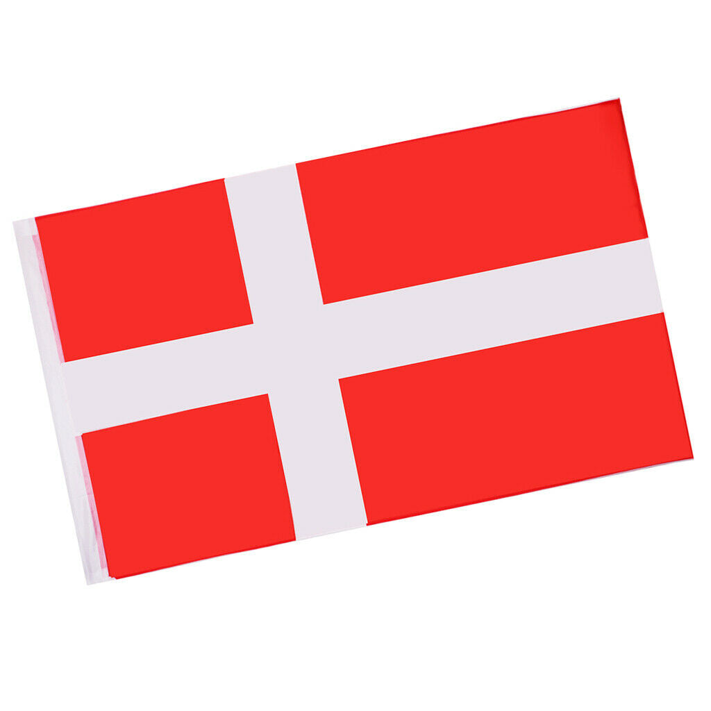 Country Large Flag National Banner Festival Decor Red White Denmark