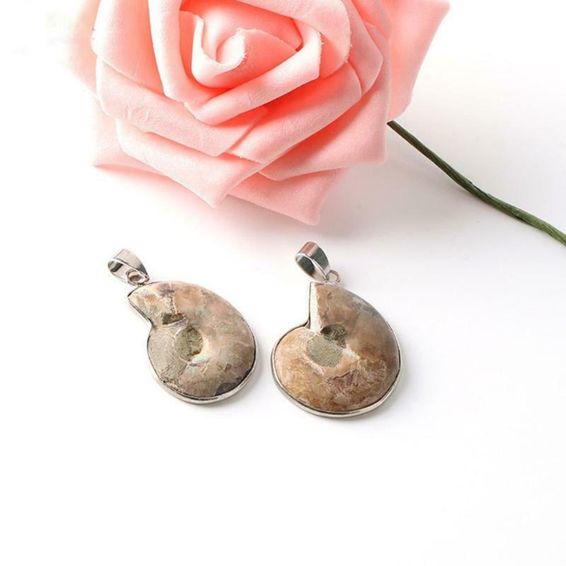 Natural Ammonite Fossils Pendant Necklace Fossils Stone Pendant Fashion Jewelry