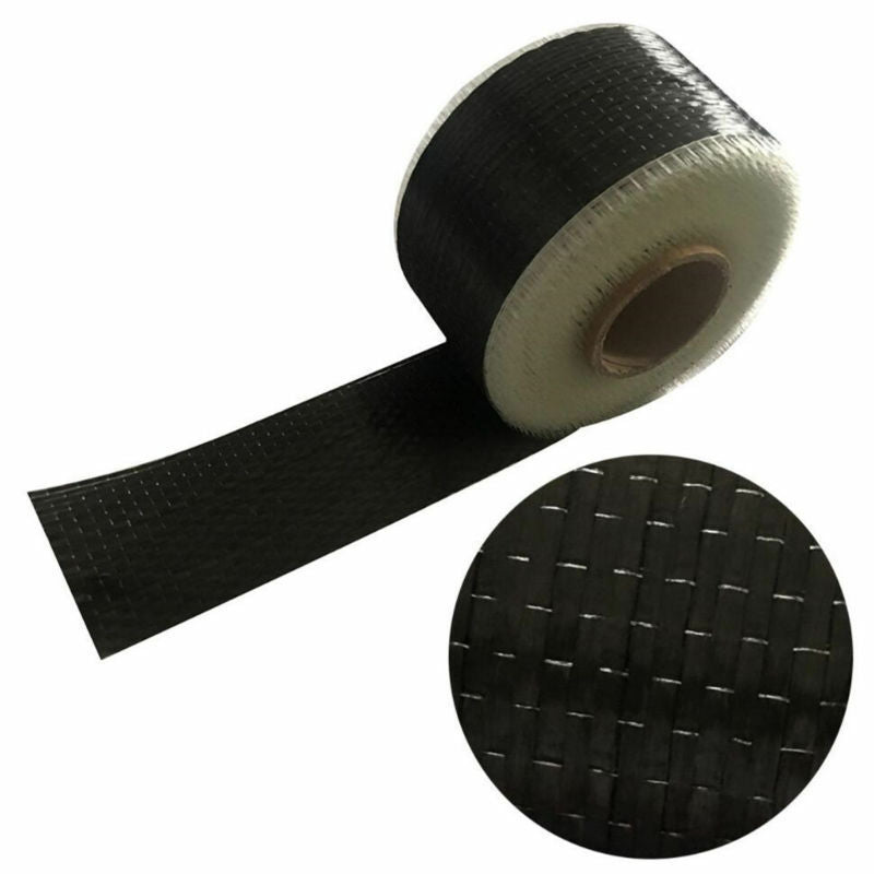 1pc 12K 10cm*500cm Black Carbon Fiber Cloth Fabric UNI-Directional Weave