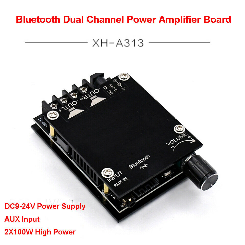 100W*2 Dual Chip TPA3116D2 High Power Digital Power Amplifier Board Input 12V24V