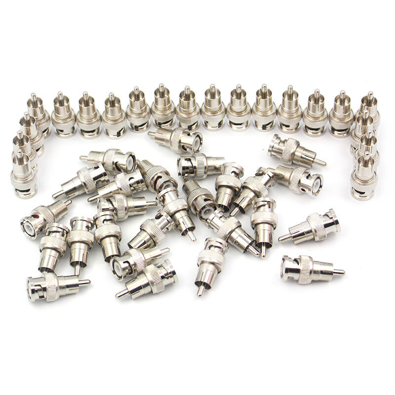 10pcs RCA Male AV to BNC Male For CCTV VCR Camera Monitor Cable r Adapter