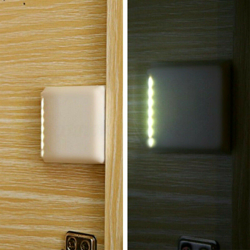 2PCS LED Smart Sensor Light Kitchen Cabinet Closet Cupboard Wardrobe Hinge Lamp
