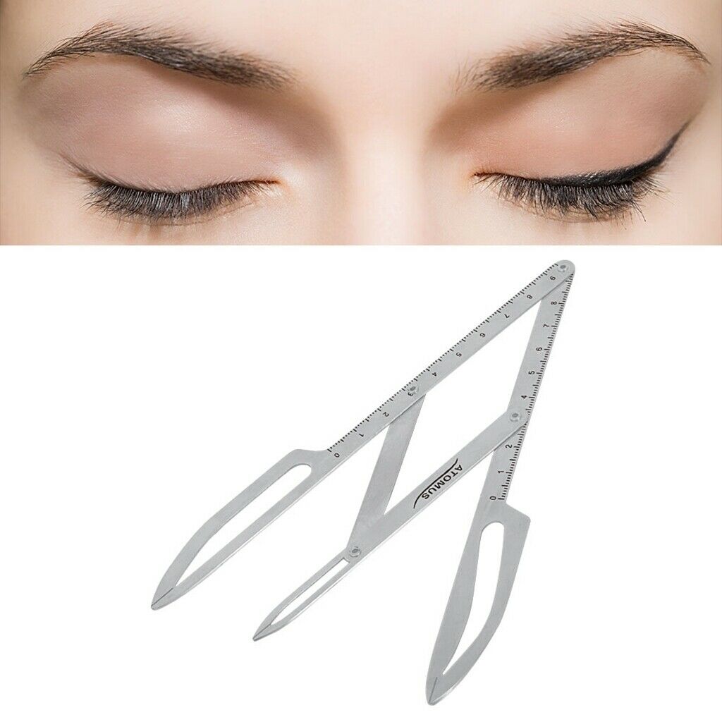 Stainless Calipers Eyebrow Microblading Ratio Measure Tool + Shaper Ruler