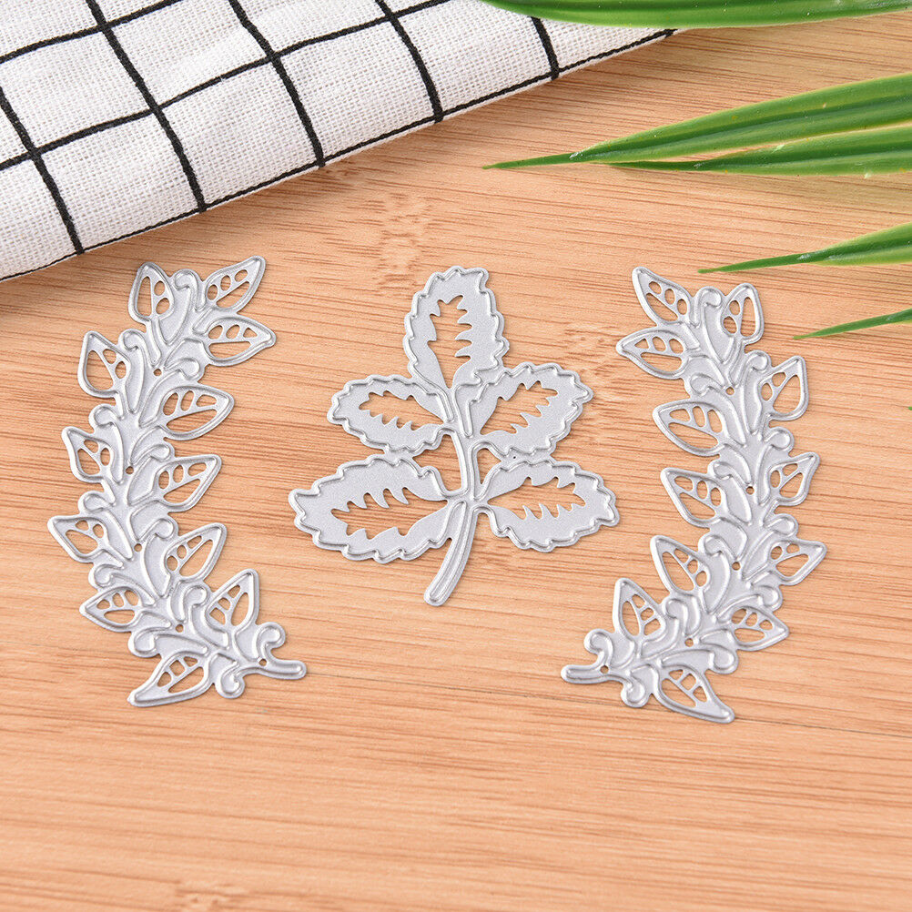 3x Leaves  Metal DIY Cut Dies Stencil Scrapbook Album Paper Card Emboss Cr.l8