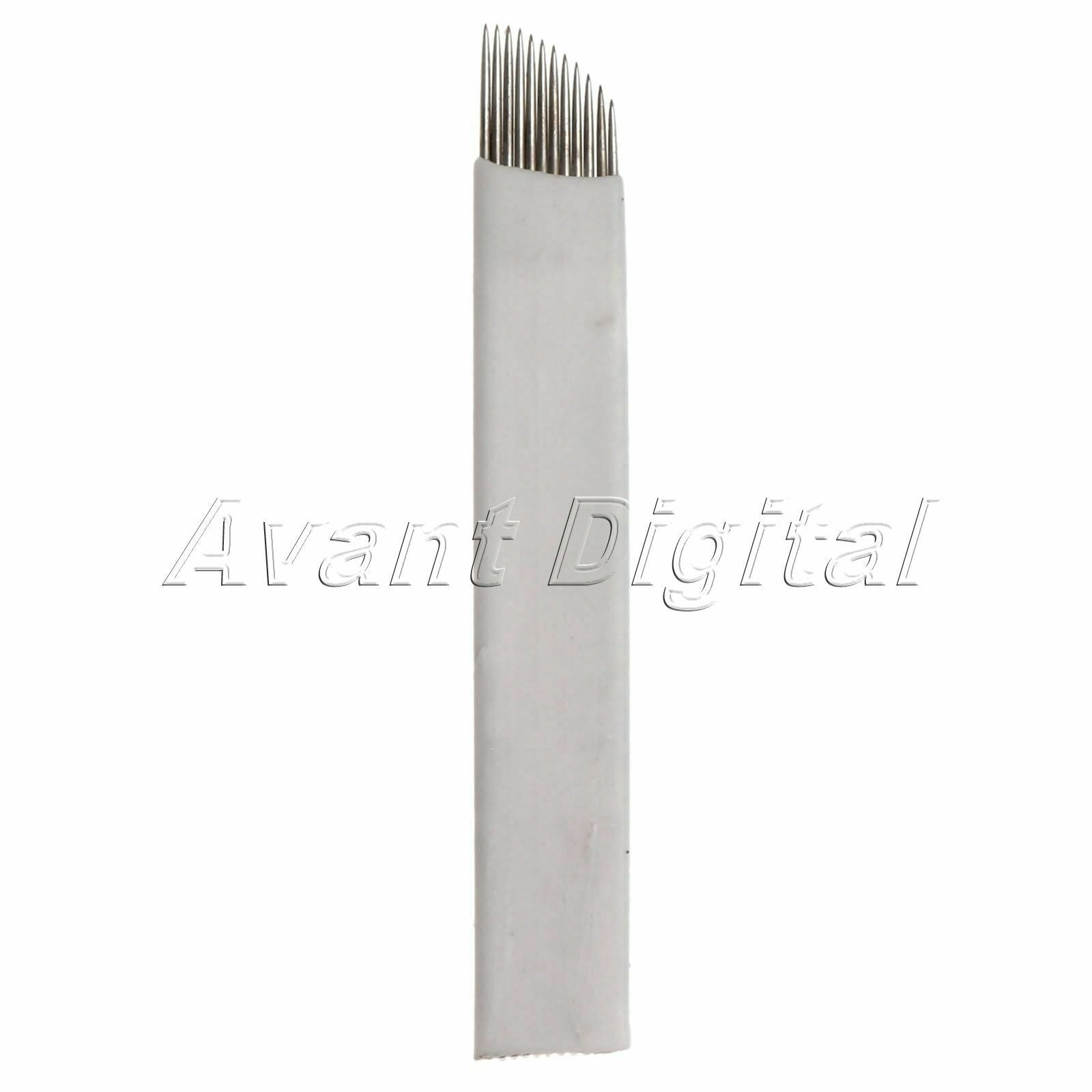 Manual MicrobladIing Tattoo Pen & 10pcs 12pin Blade Women Permanent Makeup Tool