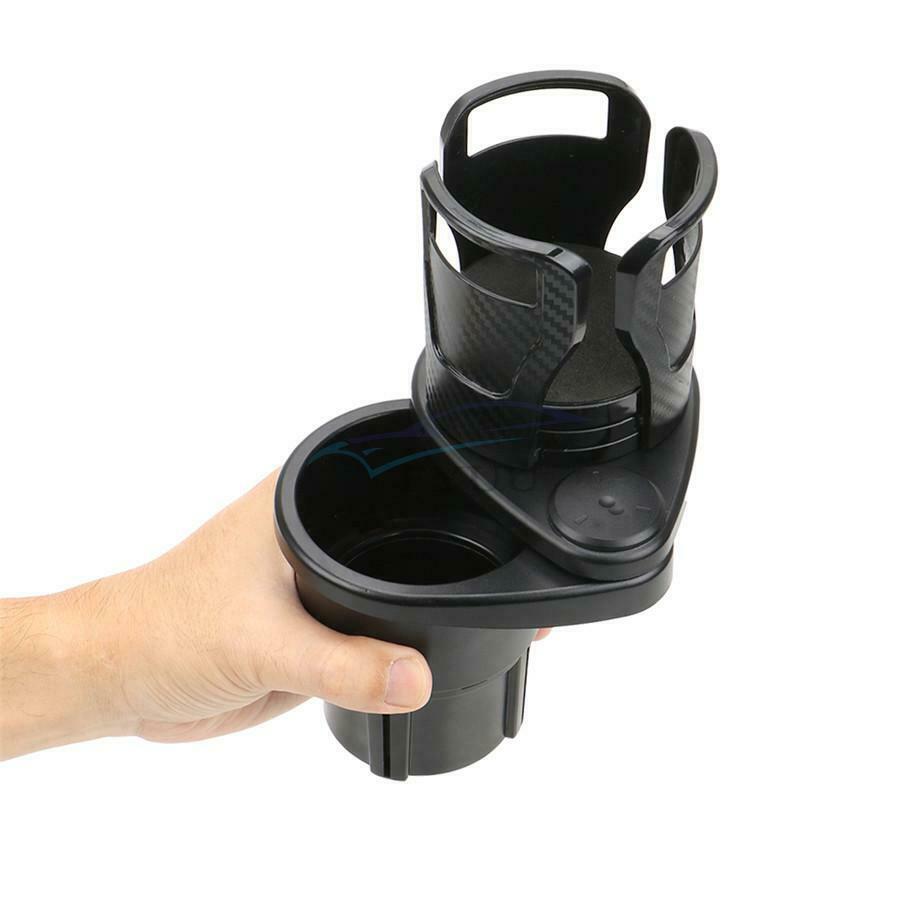 1PCS Carbon Fiber Appearance Universal Car 2-in-1 seat Storage Box Cup Holder