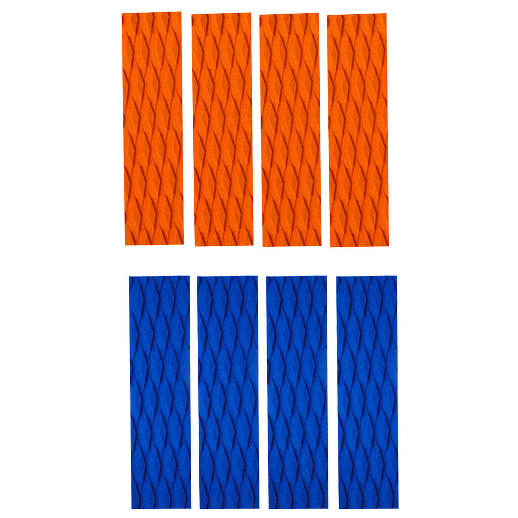 2X 4 Skimboard Surfboard Traction Tail Pads Bar Grip Longboard Mat Sheet Orange