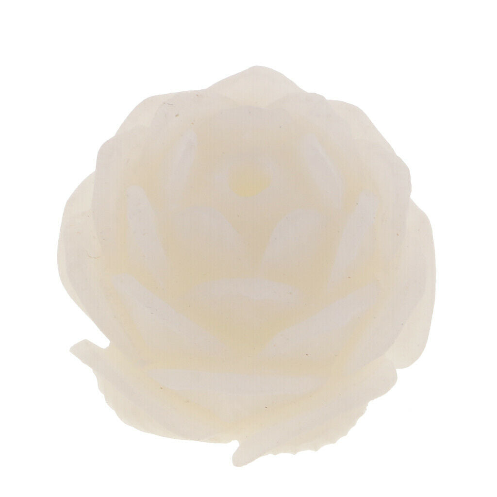 White Buddhism Jade Bodhi  Carved Lotus Beads DIY Jewellery Making Charm