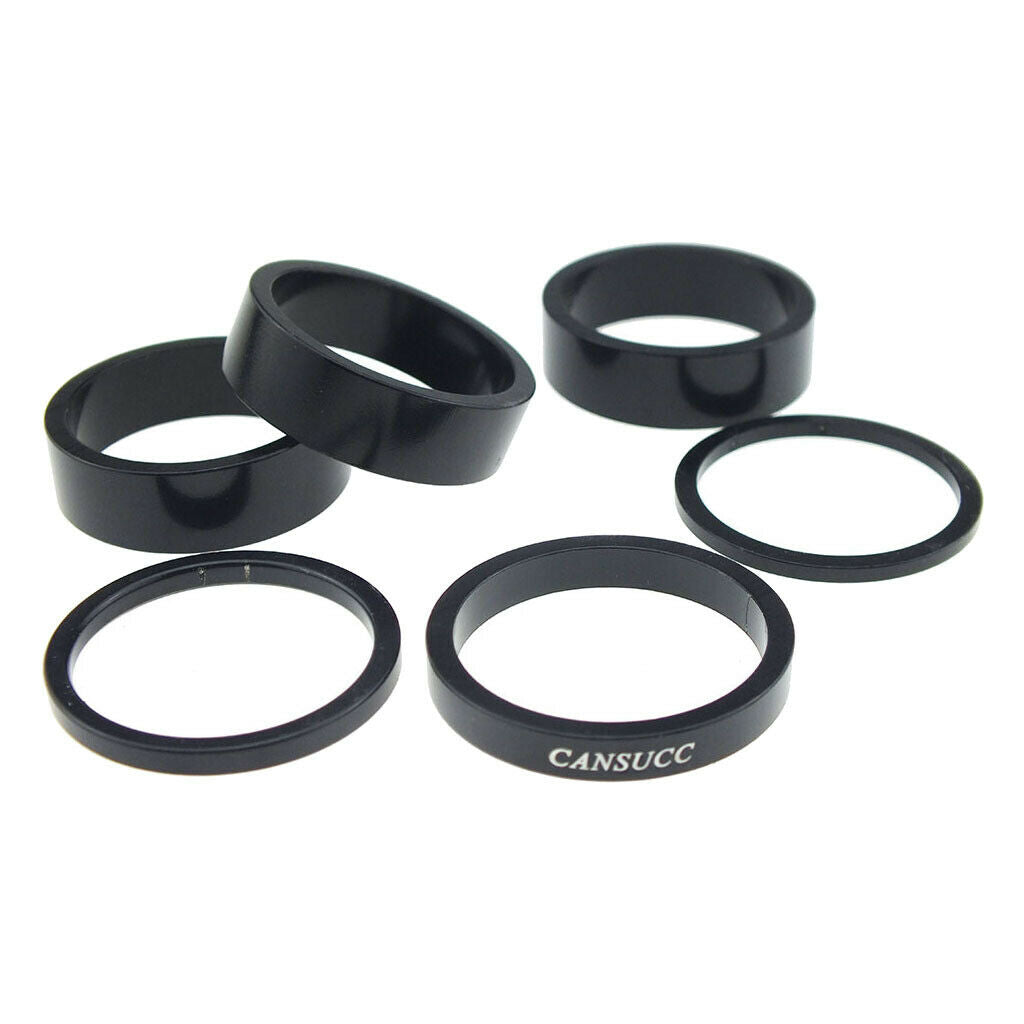 6Pcs Bike Headset Spacers Mountain Road Stem Washers 3/5/2/10mm Gasket Fork