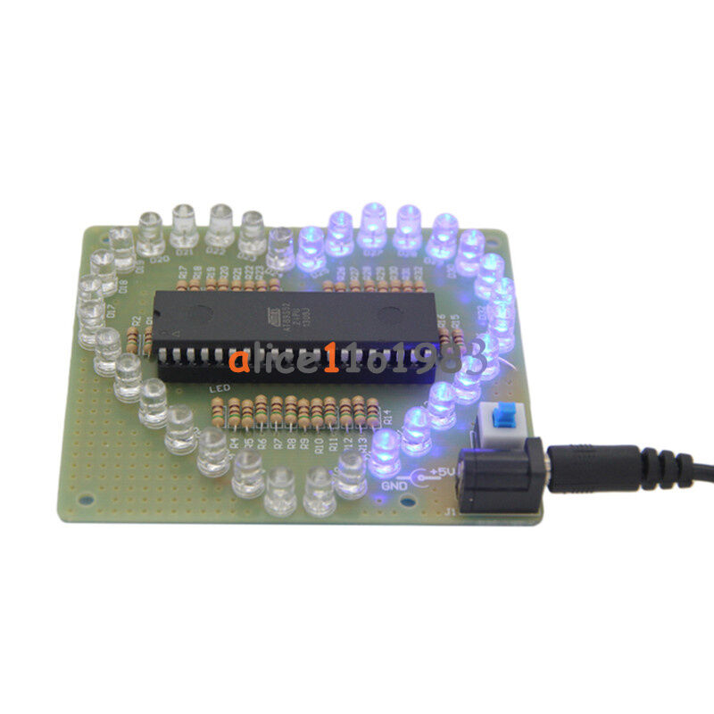 White LED Blue Colorful Light  5V DIY Heart Shaped Light Electronic Kit Set