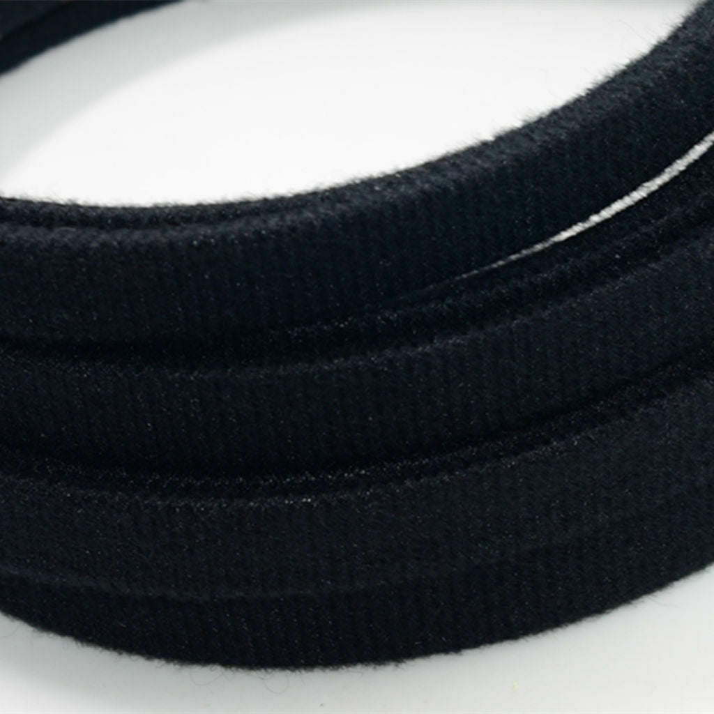 10x Fabric Hair Band Hoop Headband for DIY Baby Girls Hair Accessories Black