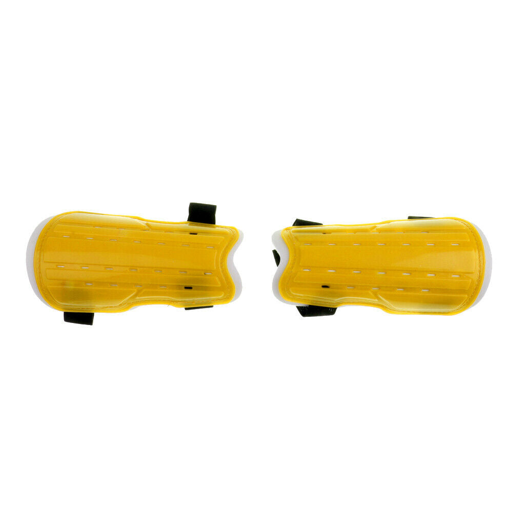 1 Pair Soccer Football Shin Pads Guards Sports Leg Protector Youth Yellow