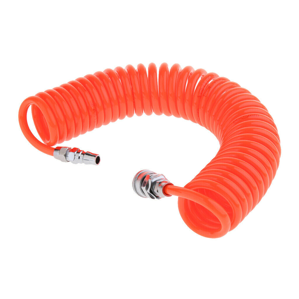 20ft Orange  COILED PNEUMATIC RE-COIL COIL AIR COMPRESSOR HOSE