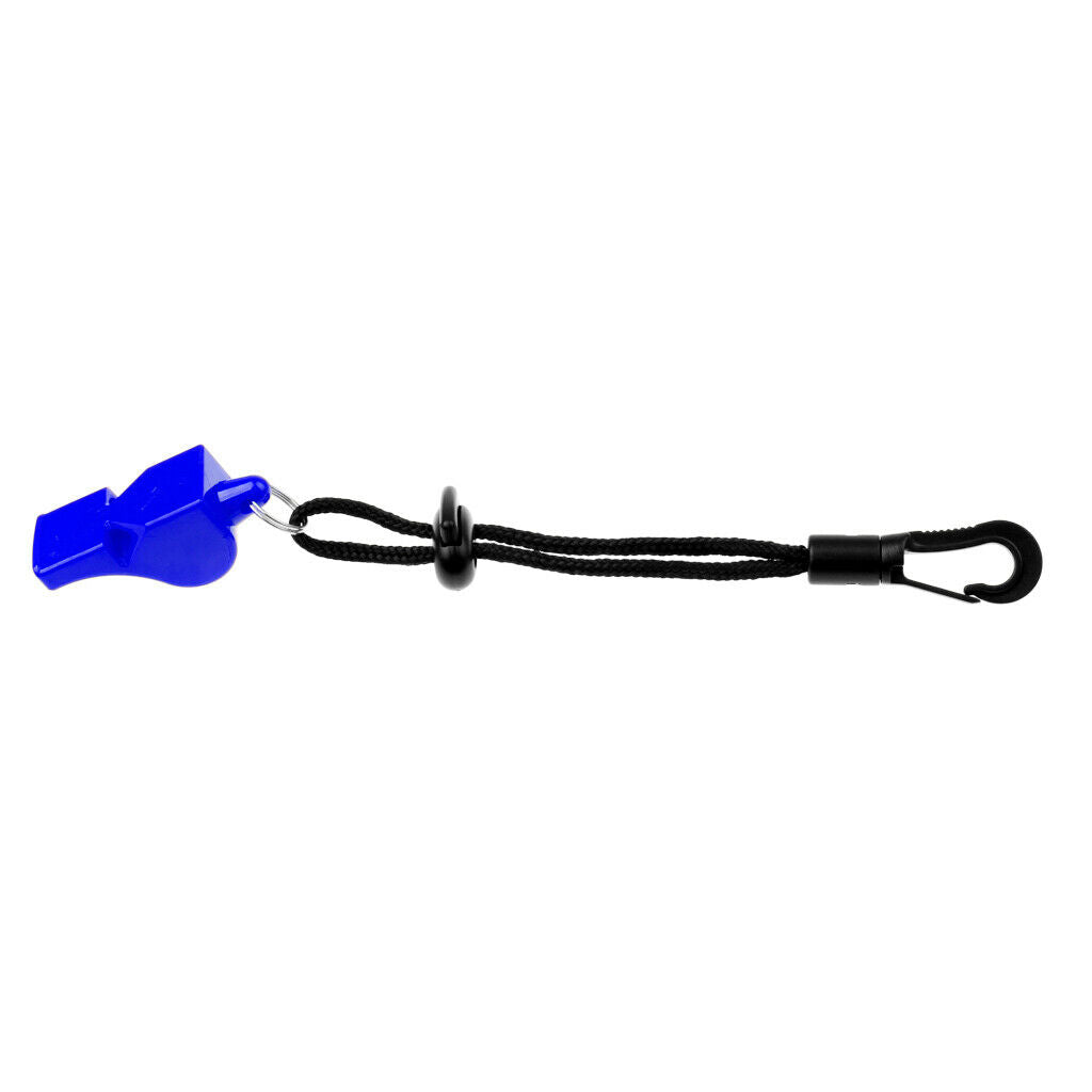 Emergency Whistle with Clip On Lanyard for Outdoor Kayak Boat Safety Blue