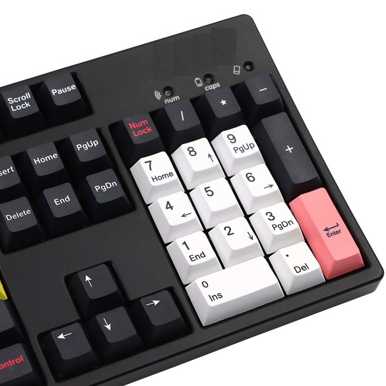 130Key PBT Keycap Set Simple Color Block Style for Mechanical Keyboard