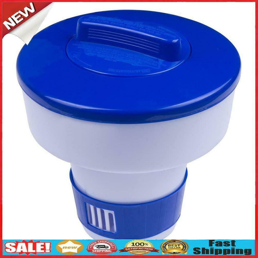 Pool Floating Pill Disinfecting Box Auto Chlorine Bromine Tablet Dispenser @