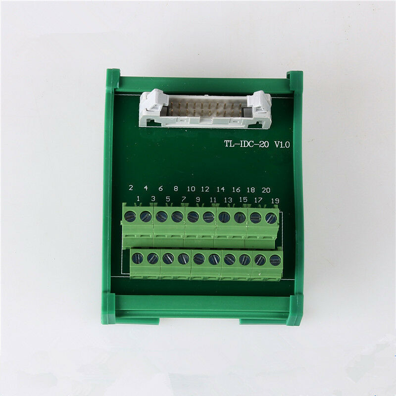 1PCS IDC Adapter 20 Pin Header Breakout Board Terminal Block 2 Row 2.54mm Pitch