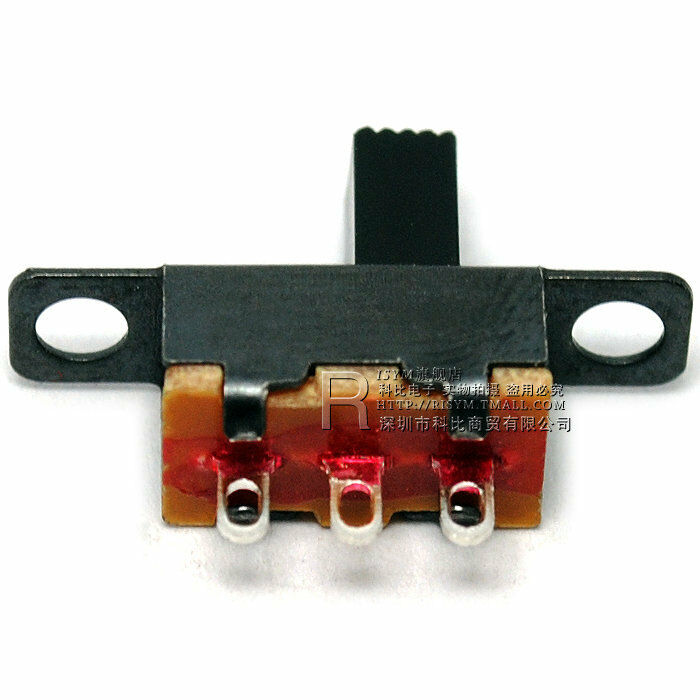 50Pcs 3mm Height Knob 3 Pin 2 Position SPDT Panel Slide Switch 0.5A SS-12F15G3
