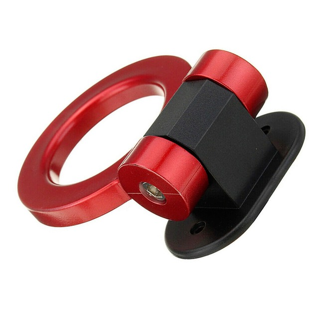 Universal Car Ring Track Racing Style Tow Hook Look Decoration Red Accessories