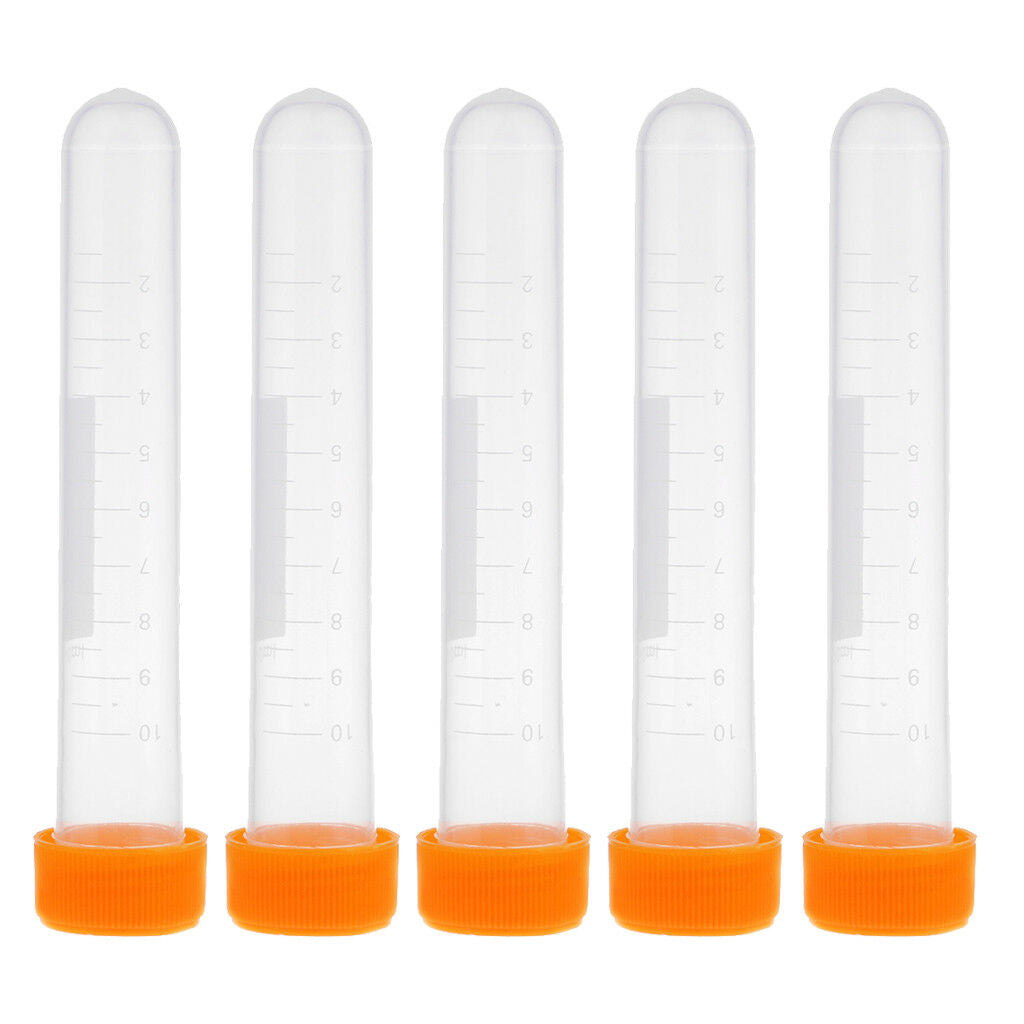 5Pcs Plastic Knitting Needles Storage Tubes For Home Use, with Orange