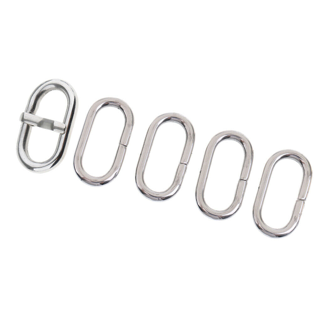 10 Pcs Stainless Steel Nylon Watch Band Retainer Loop Ring  20mm&22mm