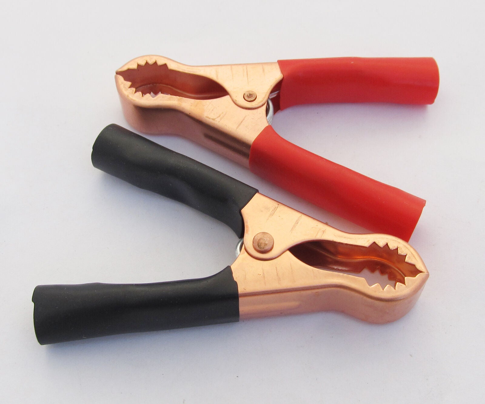1pair R+B 80mm 50A Crocodile Alligator Car Battery Insulated Test Clip Clamp