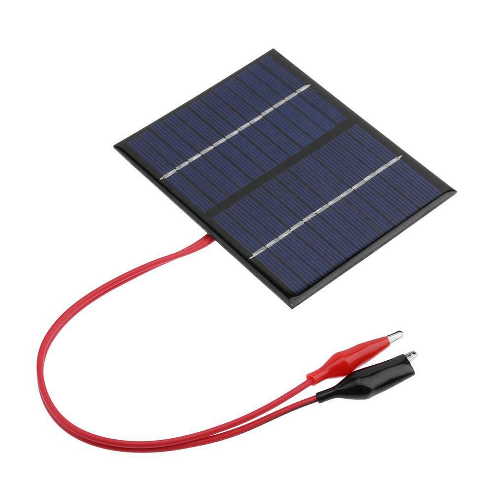1.5W 12V Solar Cell Polysilicon Flexible DIY Solar Panel Power Bank w/Clip @