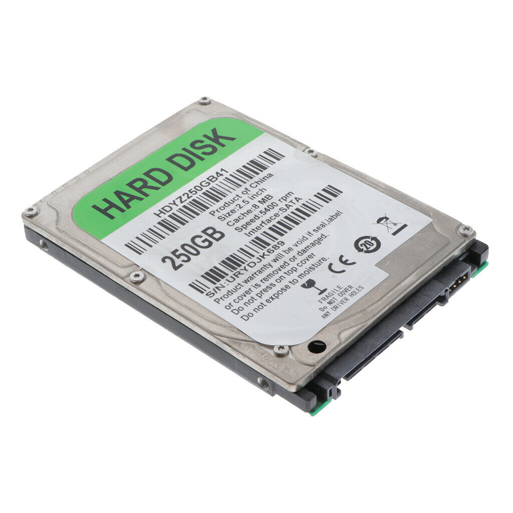 In Internal Hard Disk SATA 8M Cache 5400RPM HDD for Laptop Desktop 250GB