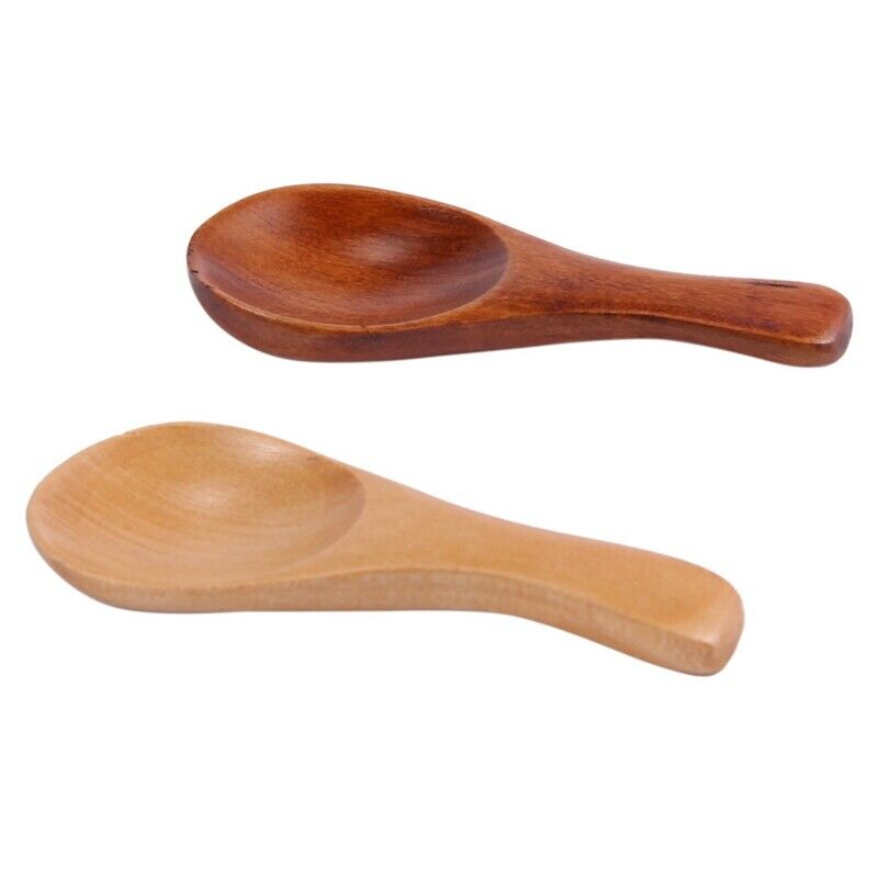 20 Pieces Small Wooden Spoons Mini Condiments Sugar Seasoning Salt Honey TeaspS1