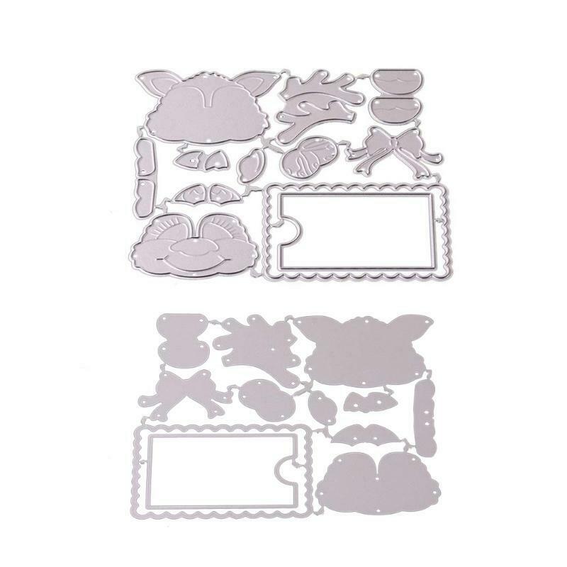 Elk Text Frame Metal Cutting Dies Stencil Scrapbook Album Paper Card Template