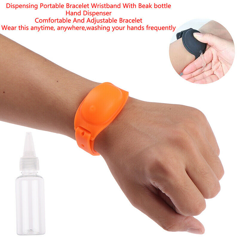 Portable Sillicone Soap Bracelet Wristband Hand Dispenser Band + Squeeze .l8