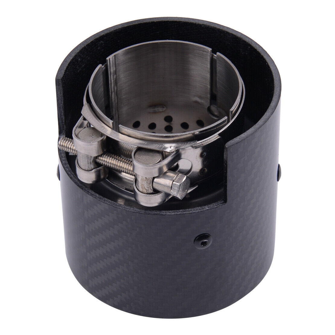 60mm Universal Carbon Fiber Style Exhaust Tail Pipe End Tip Muffler Fit for BMW