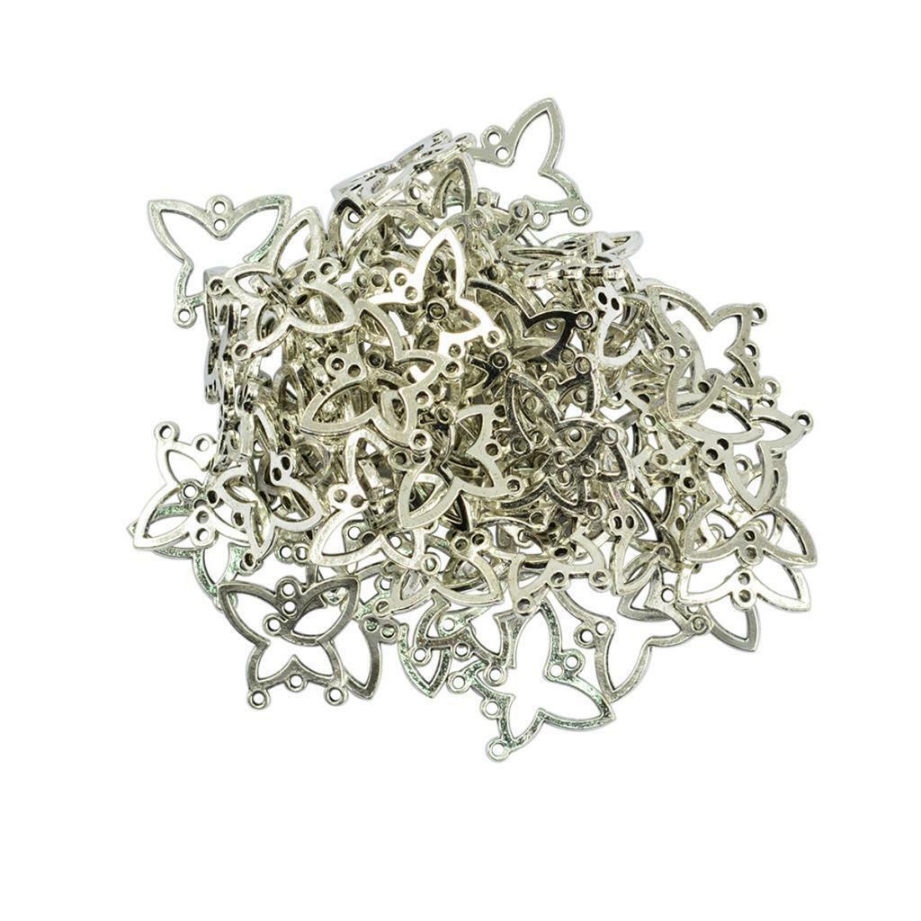 50Pcs 18 x 16.5mm Butterfly Connector Charms Pendant for DIY Jewelry Making