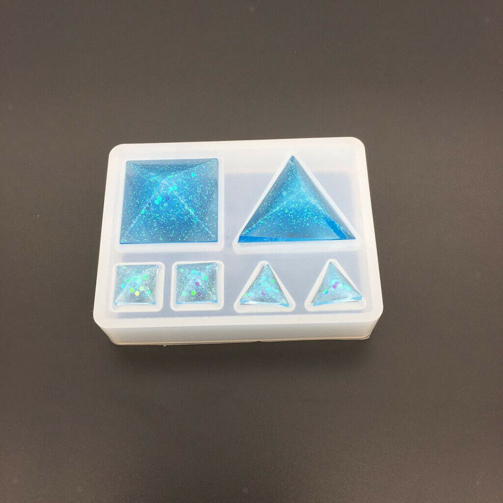 Silicone Pyramid Jewelry Making Mould Mold for DIY Pendant Charms Earrings
