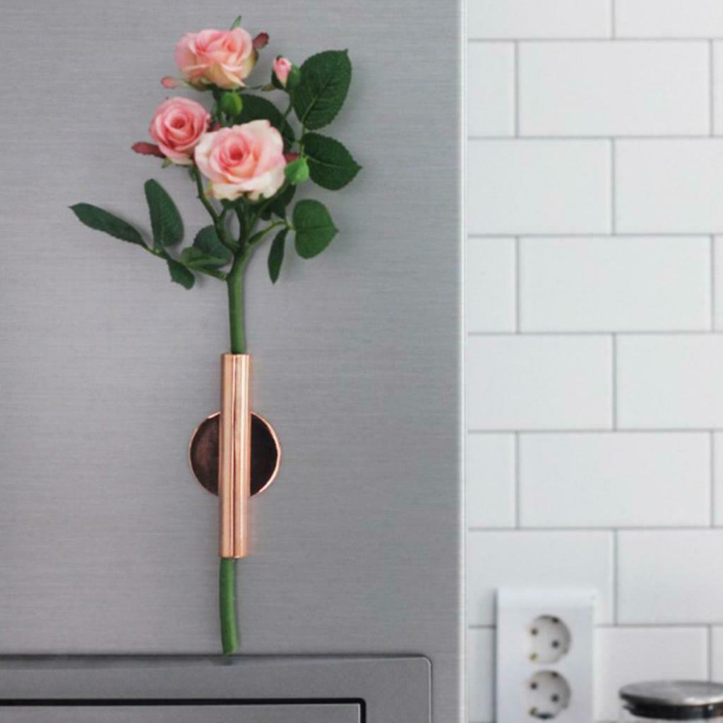 2pcs Metal Tube Hanging Vase Balcony Garden Decorative Adhesive Hanger