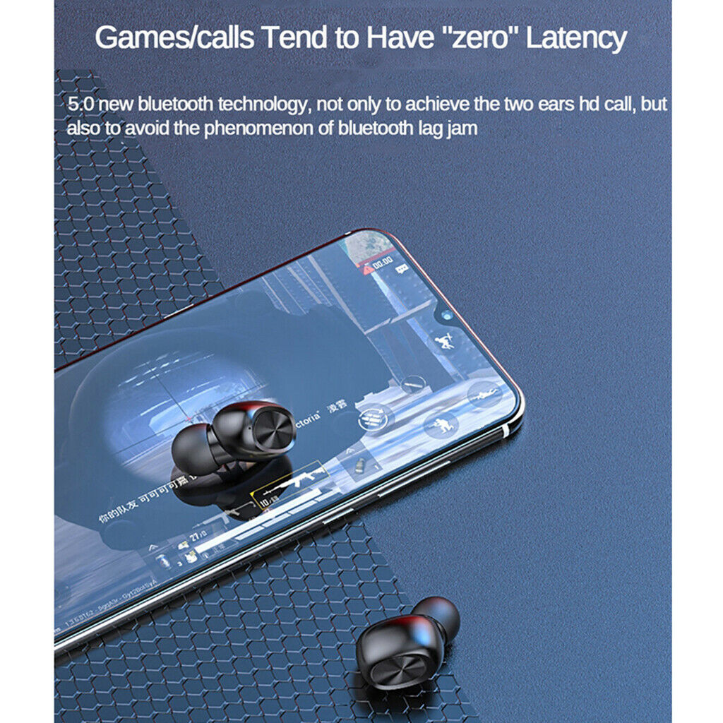 1x Bluetooth V5.0 Earphones Touch Control Wireless Eartips with Display