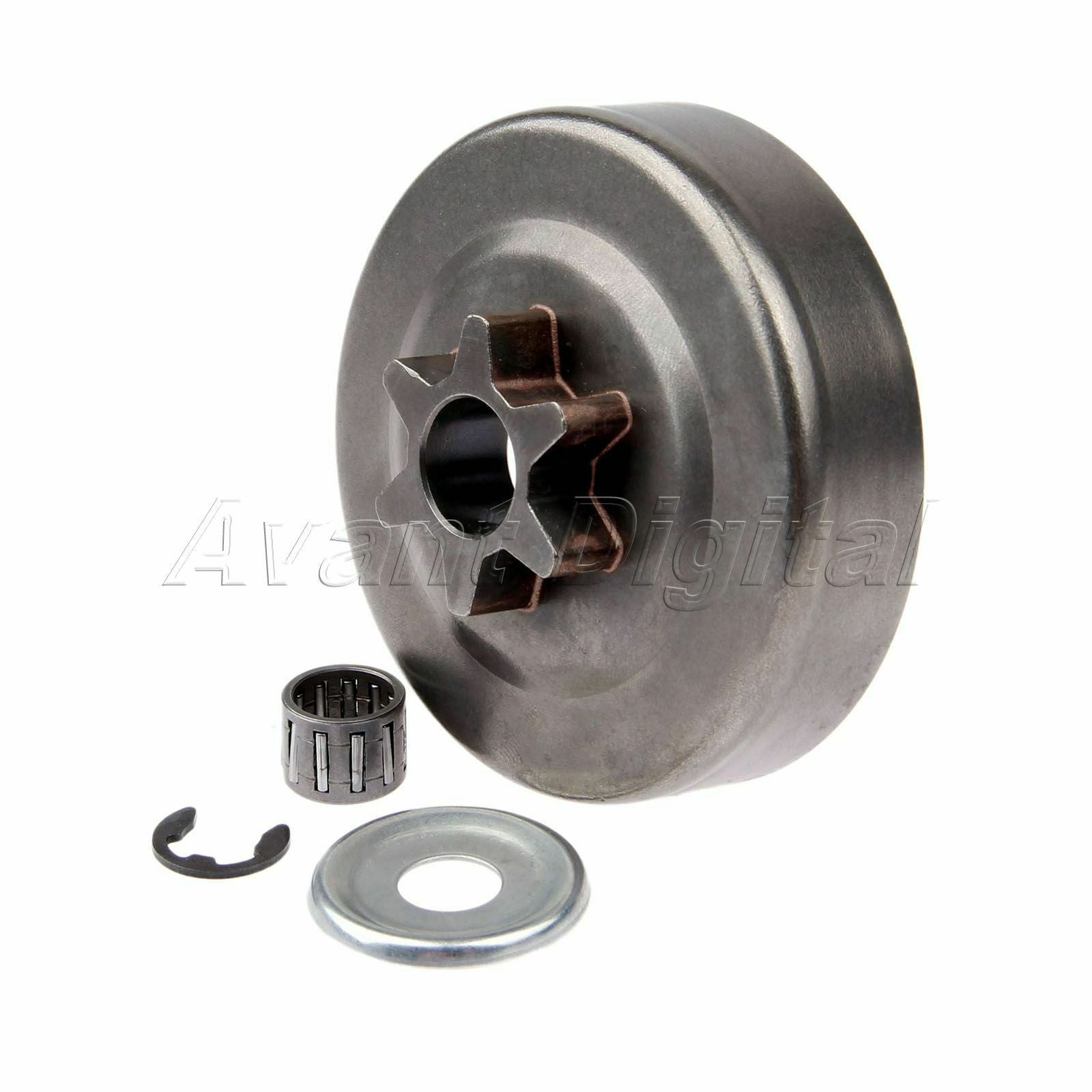 3/8 6T Clutch Drum Sprocket Washer E-Clip Kit Chainsaw Parts for STIHL MS170 180
