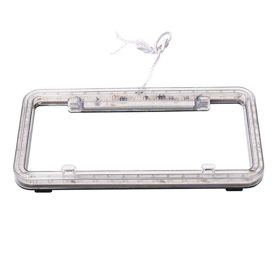 Car License Plate Frame US Standard Size 54 LED 12V Lighting Acrylic Plastic