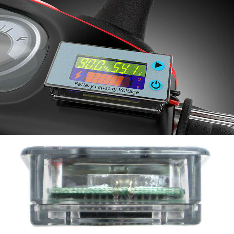 10-105V LCD  Intelligent Motorcycle Multi-function Digital Voltage Battery Meter