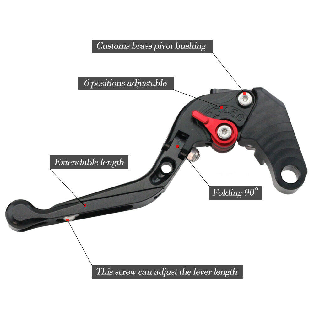 Folding Extendable Front Rear Brake Levers For SUZUKI BURGMAN125 UH125/150 AN250
