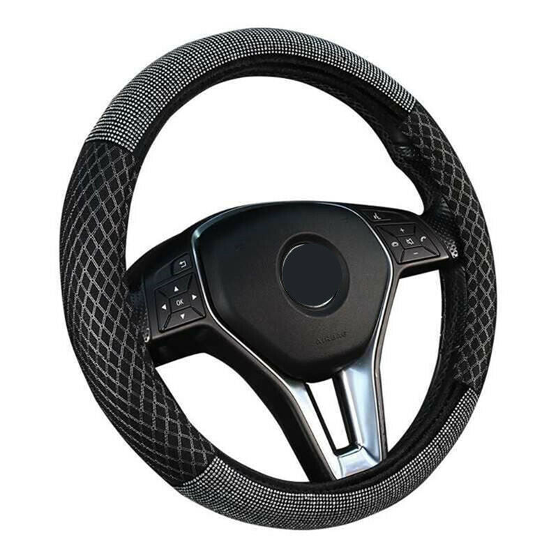 Car Truck Steering Wheel Cover 38cm/15" Shiny Rhinestone Bling Diamond Anti-skid