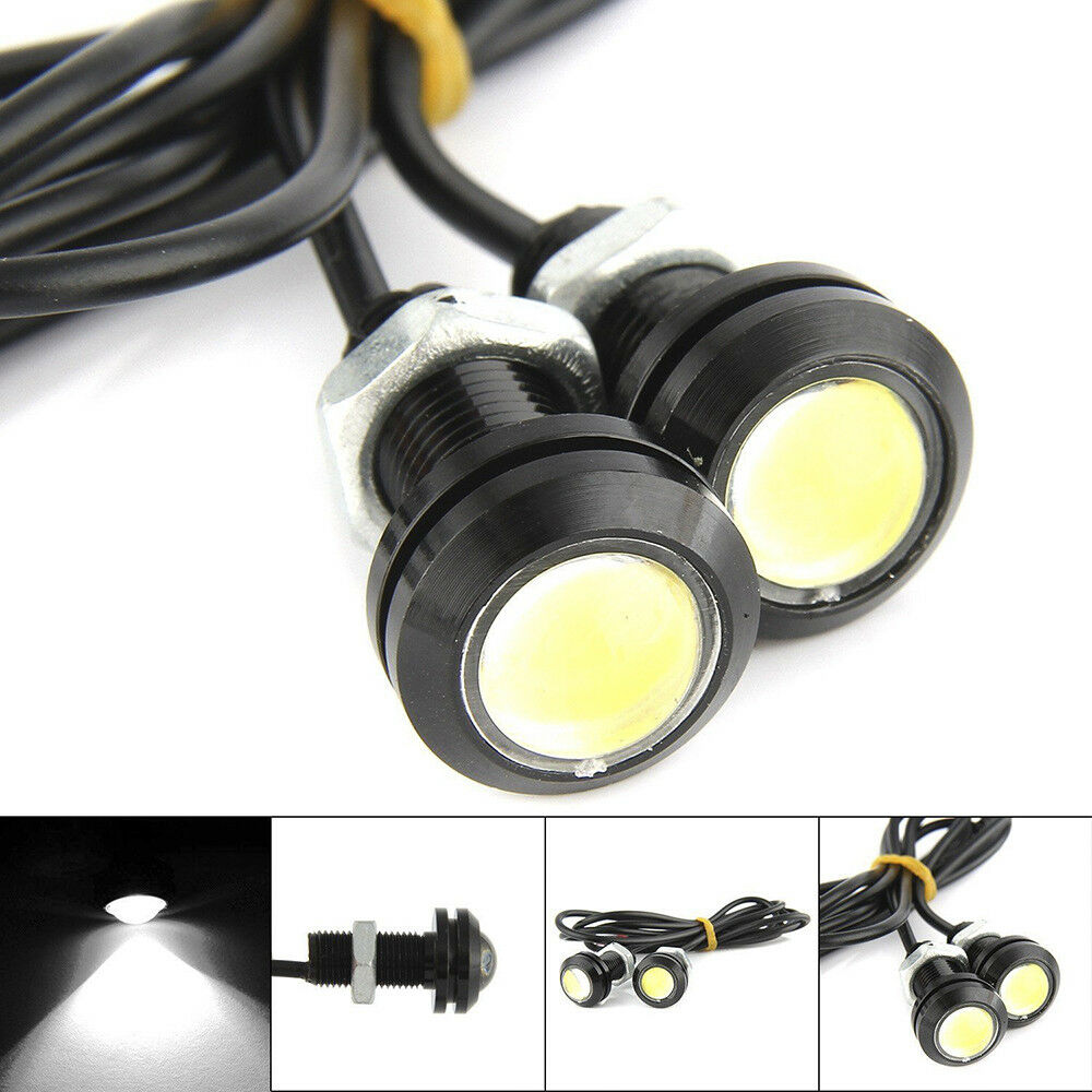 2x White DC12V 9W Eagle Eye LED Daytime Running DRL Backup Light Car Auto Lamp