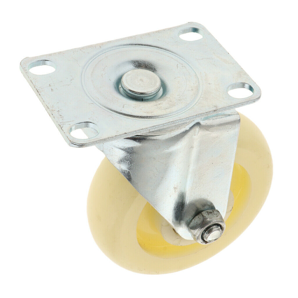 1 Piece 4 inch Rubber Single Wheel Top Plate Fixed Casters