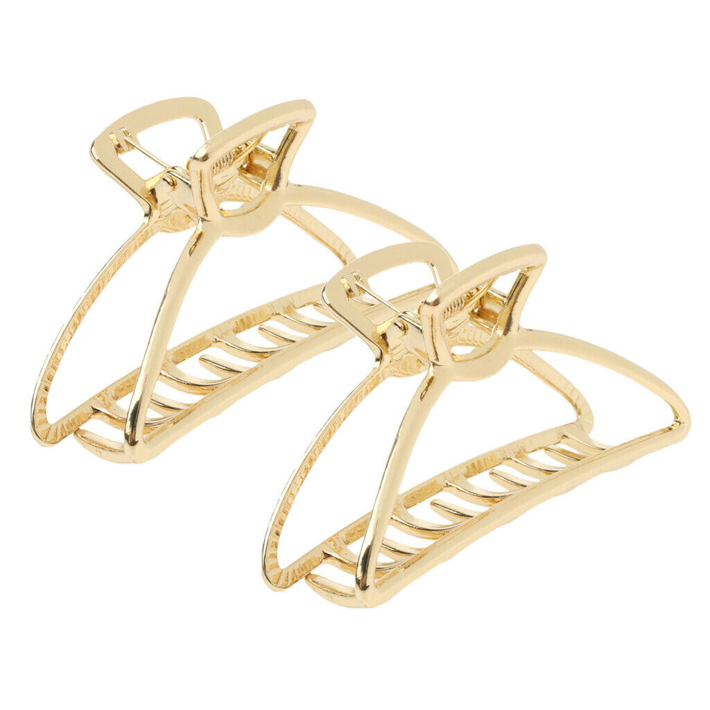 2PCS Large Hair Claw Clip Metal Strong Holding Hair Grip Pin Ponytail Holder,