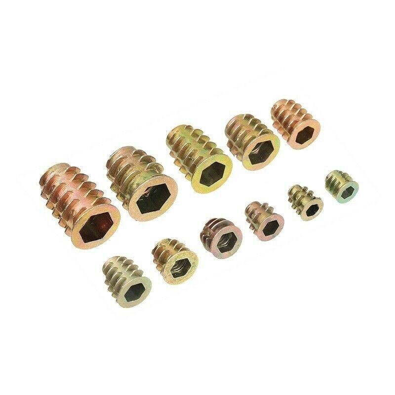 230Pcs M4/m6/m8/m10 Zinc Alloy Hexagon Drive Head Insert Nut Furniture Kit
