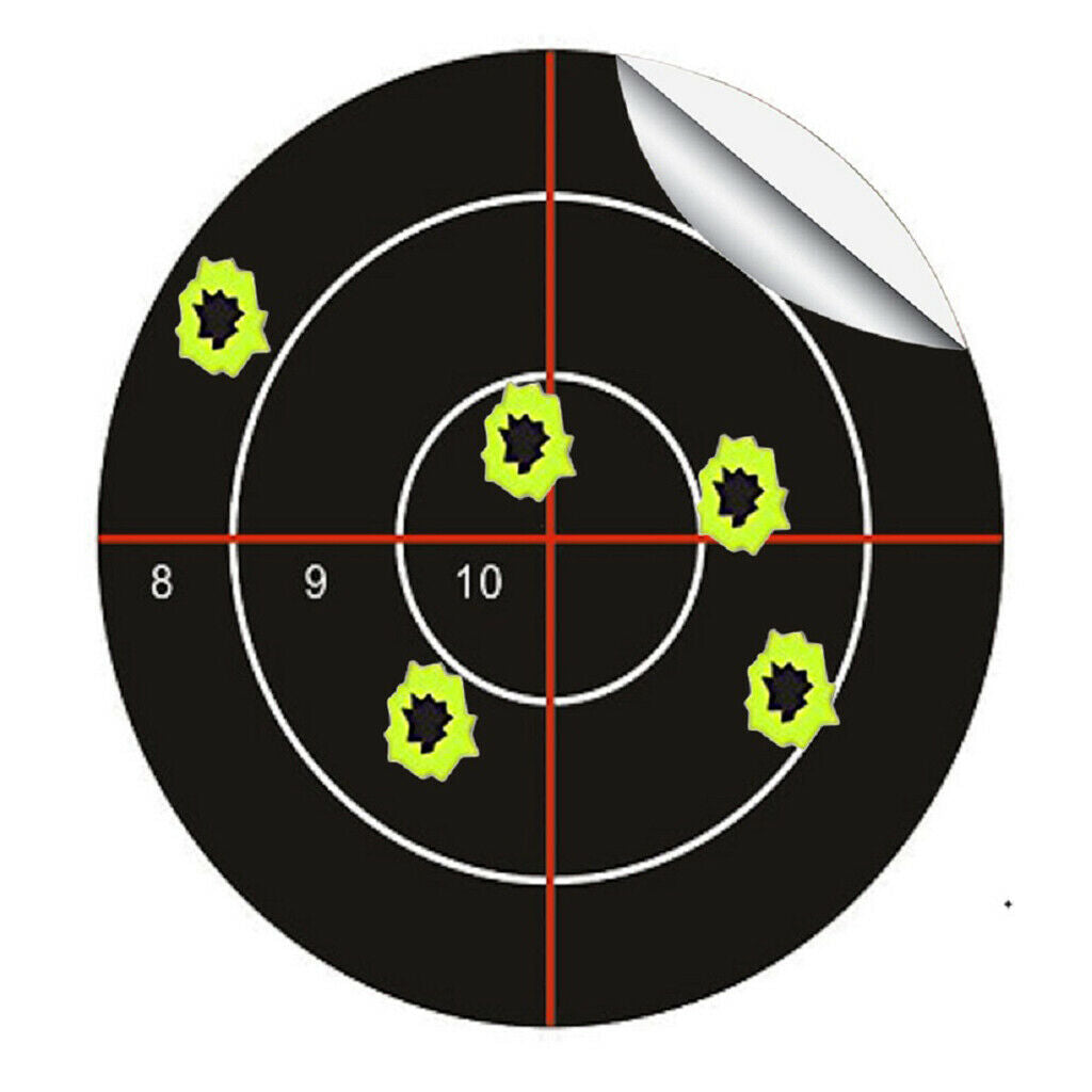 100Pcs 7.5cm   Shooting Paper Target Archery Target Reactive