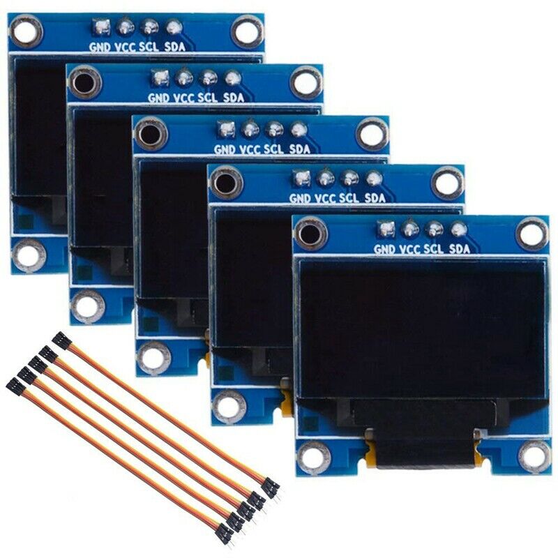 5Pack 0.96 Inch OLED Module 12864 128X64 White SSD1306 Driver IIC Serial DisplL4