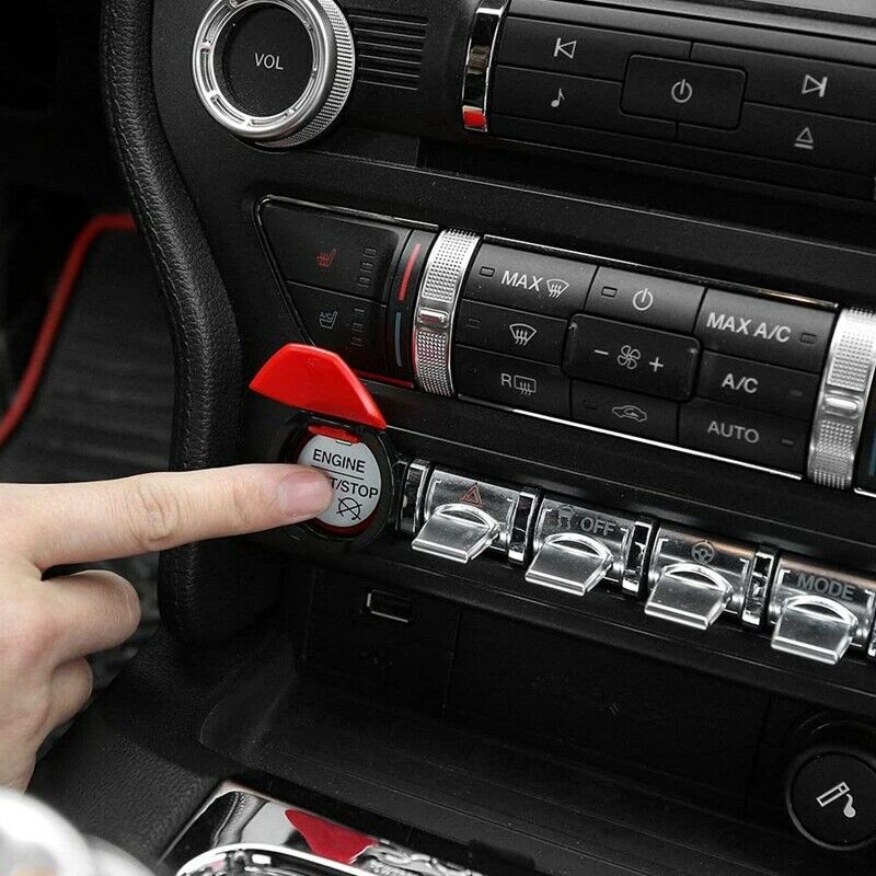 2X(Car Ignition Switch Button Cover Ignition Engine Start Stop Button CoverI9M4)
